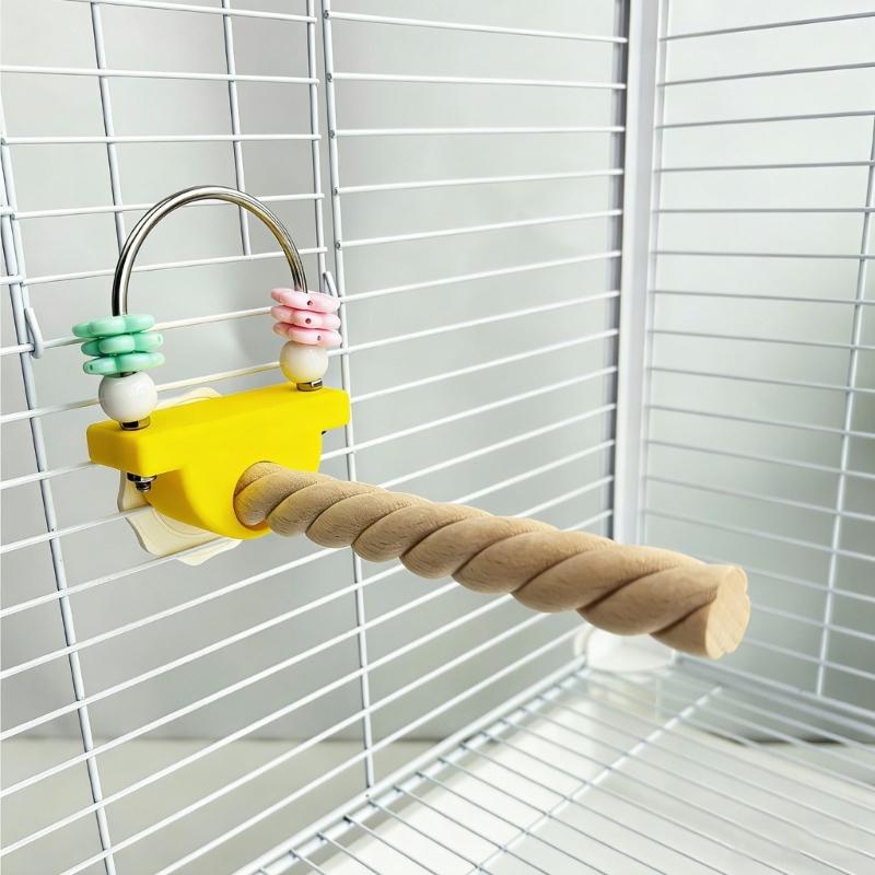 Durability Wooden Parrots Gym Interactively For Climbing Jumping And Playing Helps Prevent Boredom In Pet Birds