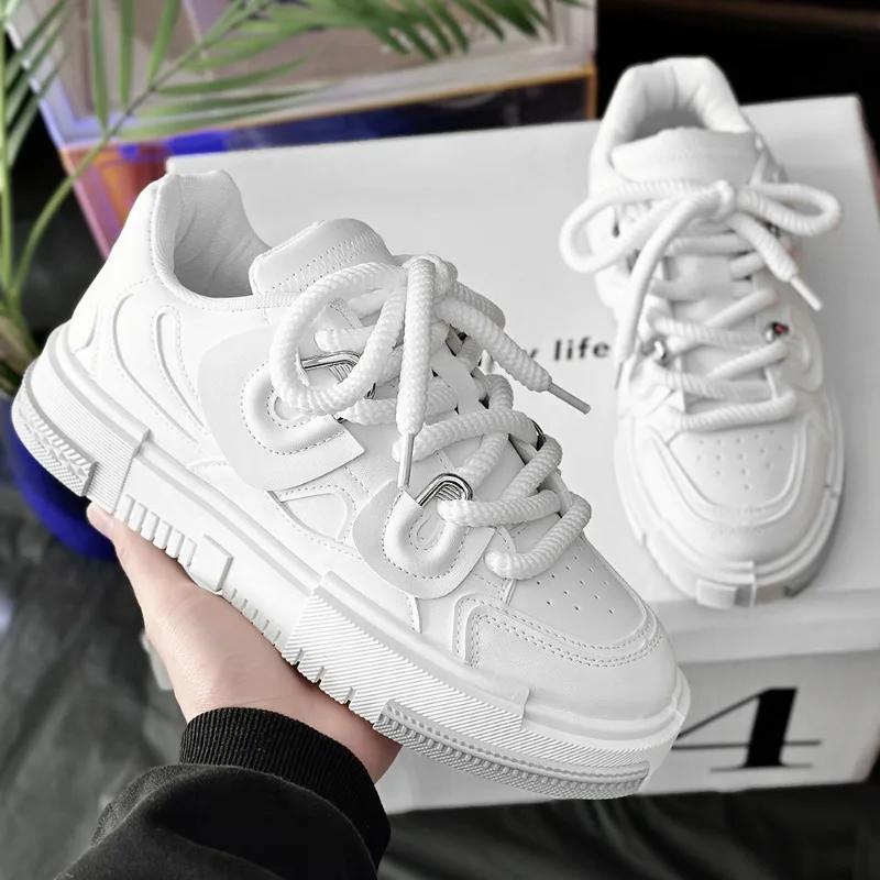 

Fashion Campus Youth Student Little White Shoes Spring Hot Sale Comforts Platform Men s Sneakers Male Board Shoes Trend Wlaking Footwear 39 белый