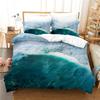 3D Ocean Waves Bedding Set Queen Size Soft Summer Sea Beach Duvet Cover Set Hawaiian Tropical Print Comforter Cover Pillowcases