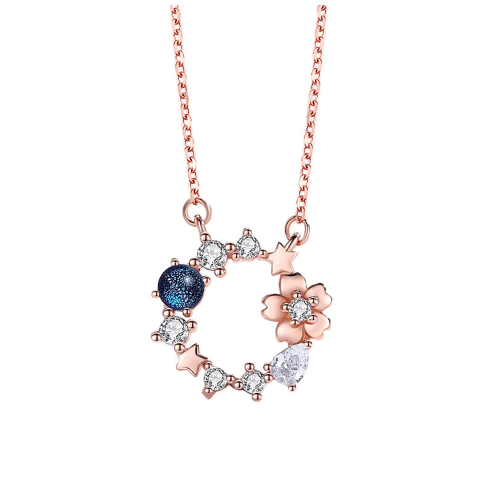 

Кольє Квітка сакури з 925 гіпоалергенного срібла з кубічним цирконієм, надлегке, регульоване, на ювілей, на кожен день, рожеве [ORIKIN] Жінкам, Срібло, Метали, Цирконій, 2.6г, рожевий колір золота