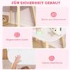 Kids Vanity Table Set Dressing Table with Stool Mirror Drawers Clothes Rails for 3-8 Years 56 X 38 X 87.8 Cm White