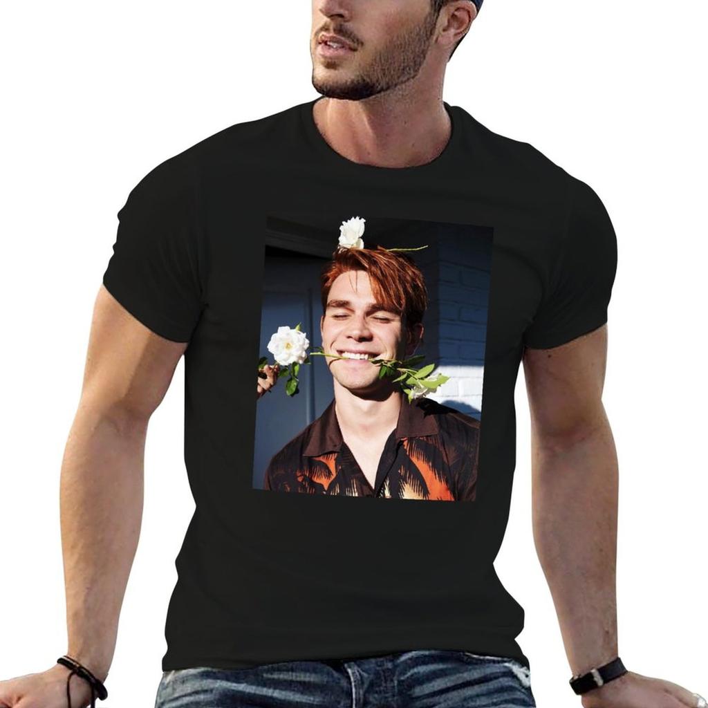 KJ Apa T-Shirt Mann T-Shirt Sommer Mann T-Shirt Designer Mann T-Shirt Baumwolle Hohe Qualität T-Shirt