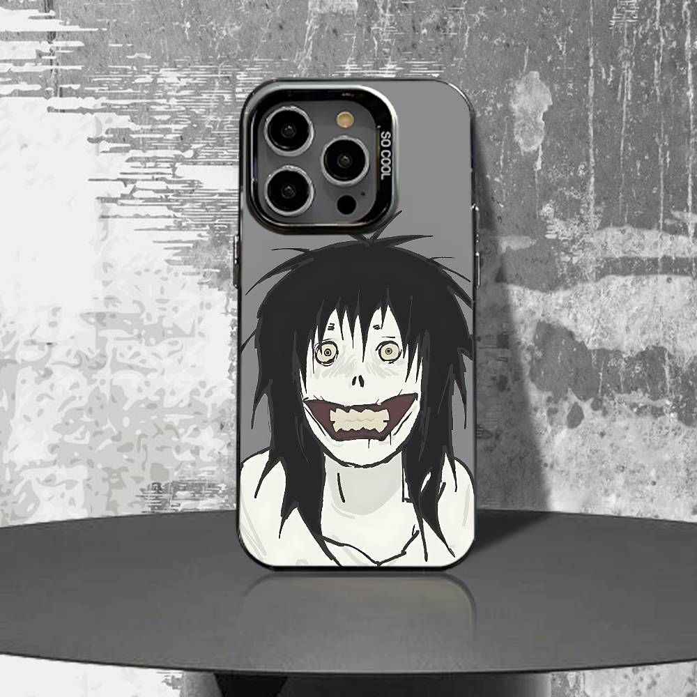 

Creepy Urban Killer Jeff Phone Case For iPhone 17,16,15,14,13,12,11,Air,X,XR,Pro,Max,Plus IMD Silver Shell iPhone15