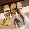 Internet Celebrity Super Fire Velcro Flat Bottom Slippers Women's Summer Fashion Wear Soft Bottom Ugly Cute Summer Casual Cool Slippers