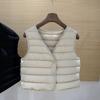 Autumn and Winter New Down Ultra-light Down Vest Women's Vest V-neck Vest Coat Stacked Inside Wear Inside