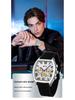 European Retro Men's Waterproof Roman Chronograph Wristwatch, Barrel Shape, with Calendar and Six-Hand Quartz Movement, Model 1644