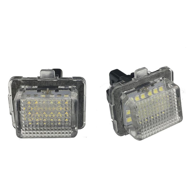 Car Flashing 1 Pair LED License Number Plate Light for Benz W204/W205/W216/W218/W212/W221/W231/W222/CLA 6000K White