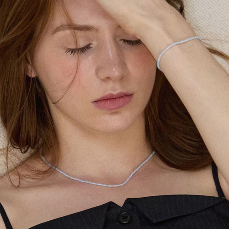 PAIGEFLYNN JEWELRY [925 Silver] Blue Cielo Bead Bracelet