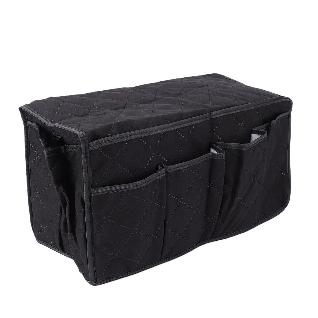Sofa Arm Organizer 14 Pockets Multifunctional Peach Skin Fabric Couch Armchair Bedside Storage Pocket