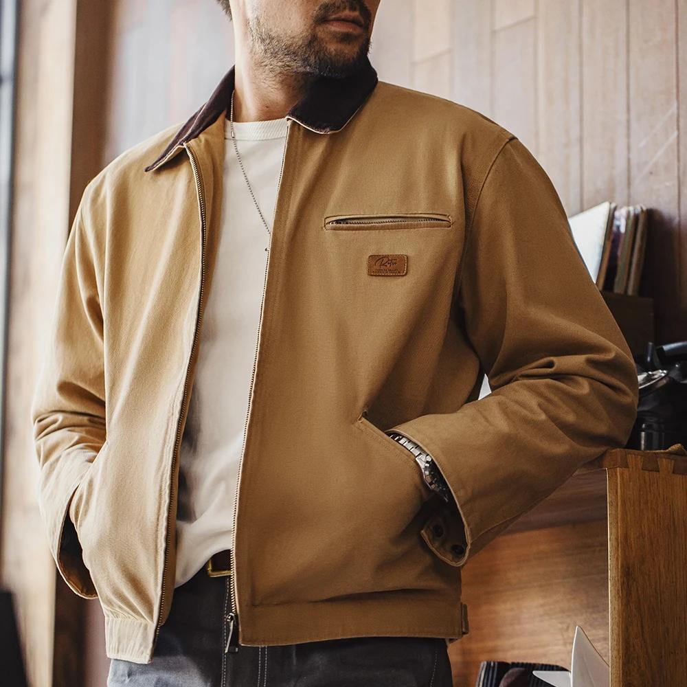 

Men s Spring Retro Casual Lapel Solid Color Work Jacket XS чорний