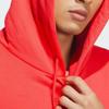 adidas Kleiner Logo-Hoodie Einfarbig Buchstaben-Detail Sportlich Lässig Kapuzen-Sweatshirt Herren Hoodies Hellrot IZ1606