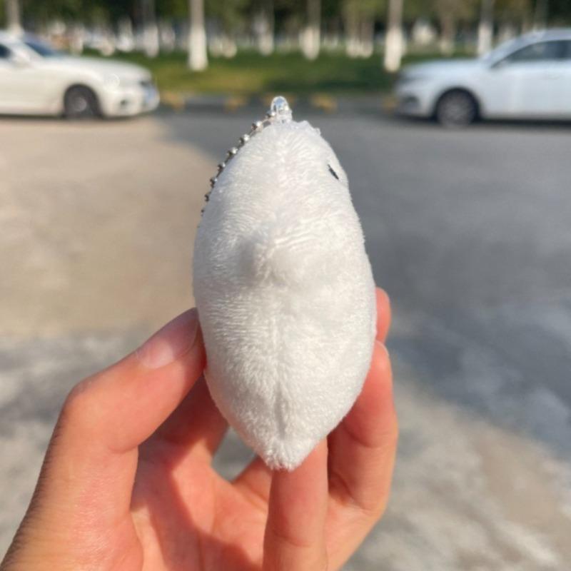 Soft Cute Walla Walla Plush Keychain New Cute Kawaii Ghost Doll Charm Creative White Round Accessory Pendant Bag Pendant Gifts