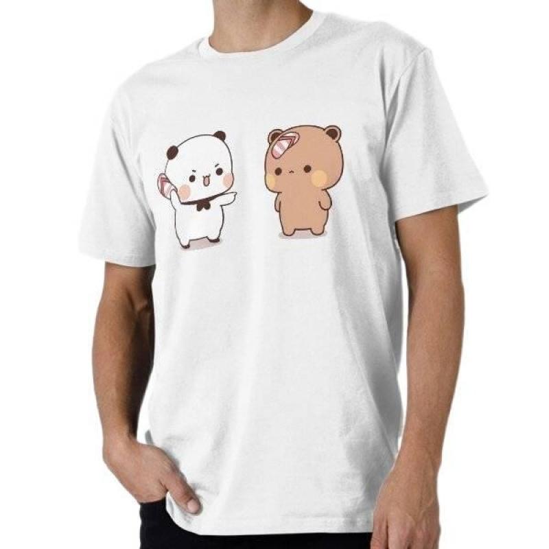 Dudu ist sauer auf Bubu Sandalen werfendes Geschenk t shirt kawaii Panda Bär Cartoon Grafik tee Süße Y2K Kleidung Alle Größen Tee