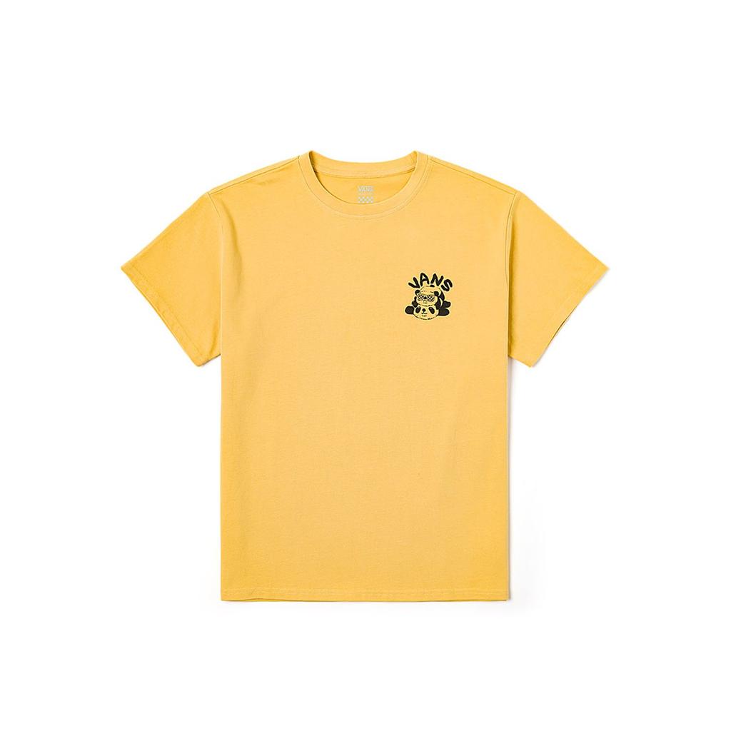 Vans Simple Round Neck Pullover Short Sleeve T-Shirt Women tops Ginger-Yellow VN000NNPOC2