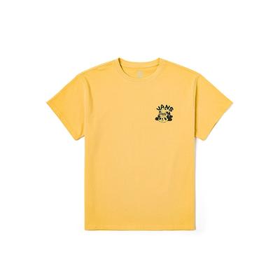 Simple Round Neck Pullover Short Sleeve T-Shirt Women Tops Ginger-Yellow VN000NNPOC2