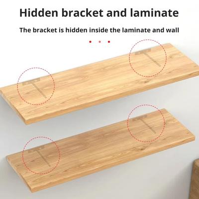 High-Strength Steel Floating Frame Holder for Cabinets Shelves T-Shaped Invisible Design Bookshelf Support
