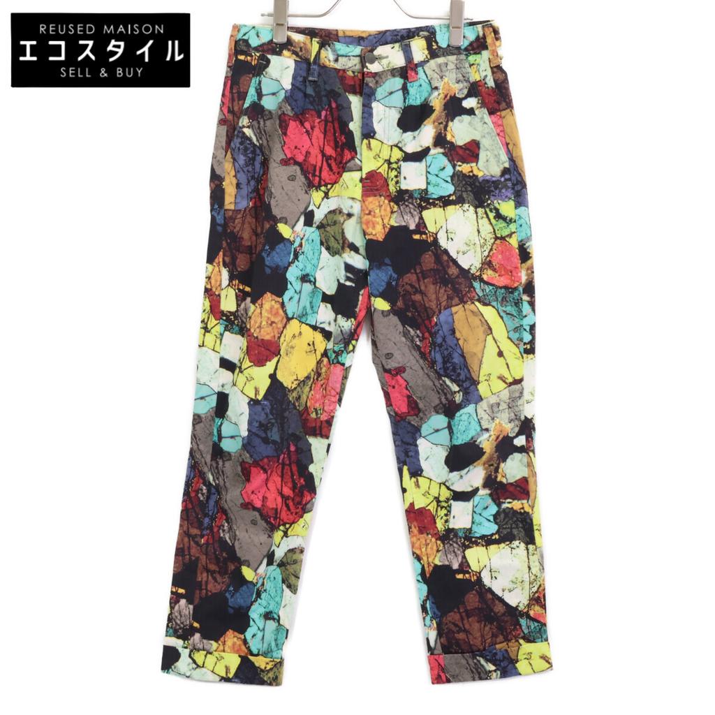 PLEATS PLEASE 14Stainless Steel PP42-ZF892 Multicolor Cotton Geometric Print Pants Bottoms 3 multicolorUsed
