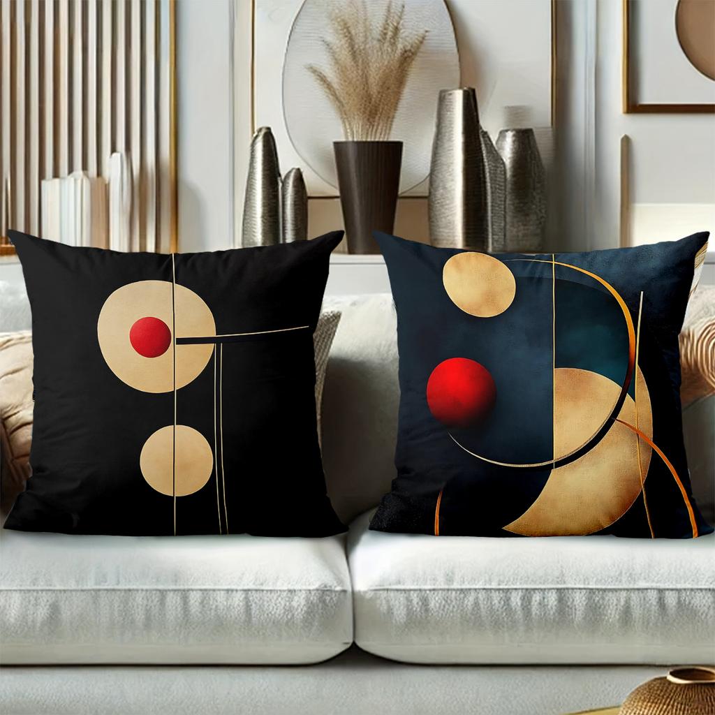 Mid Century Modern Geometric Abstract Throw Pillow Covers Pattern Cushion Cover Suitable For Sofa Bedroom Car Pillow Cover