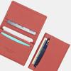 Matt Meridian Cowhide Slim Business Card Holder Coral Pink
