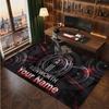 Kenworth Personalized Crystal Velvet Carpet, Customized Name Text Soft Anti‑Slip Rug for Living Room Bedroom