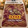Flannel BlanketQueensland Maroons Custom Name Text Personalized Soft Warm Throw Blanket Home Decor Gift