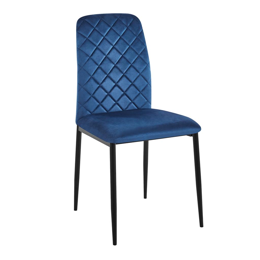 MAVERIK Velvet Navy Blue Upholstered Velvet Chair