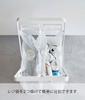 Yamazaki Tower Plastic Bag Stand 30L Garbage Bag 23cm W x 29cm D x 54cm H in for 5712 (2-Row & Holder), White, Approx. (When Use), Sorting,