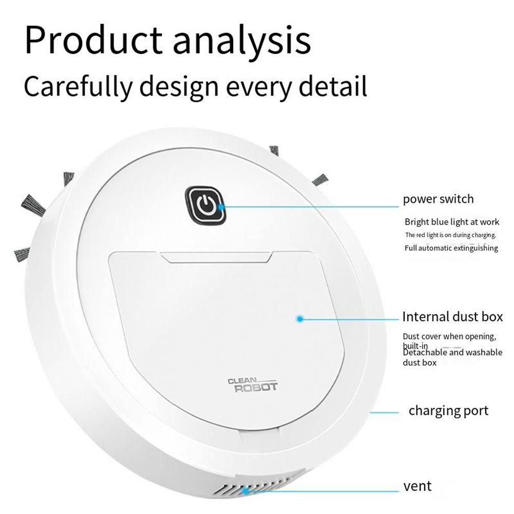 USB Smart Automatic Sweeping Robot Vacuum Cleaner, Compact Design With Advanced Sensors For Multi-Surface Cleaning