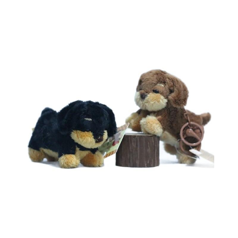 Adorable Plush Sausage Dog Keychain Cute Squeaky Dachshund Doll Backpack Charm