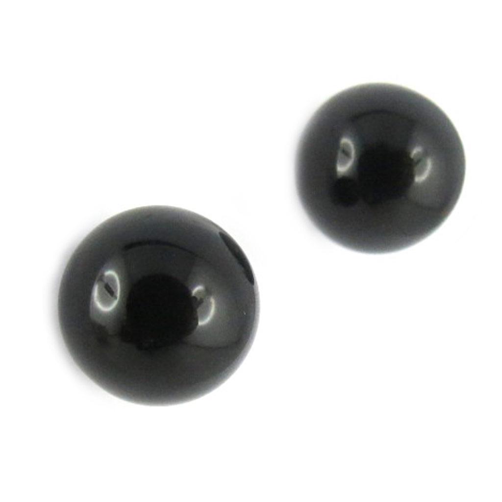 Les Trésors De Lily [K9633] - Boucles argent 'Mineralia' onyx 10 mm