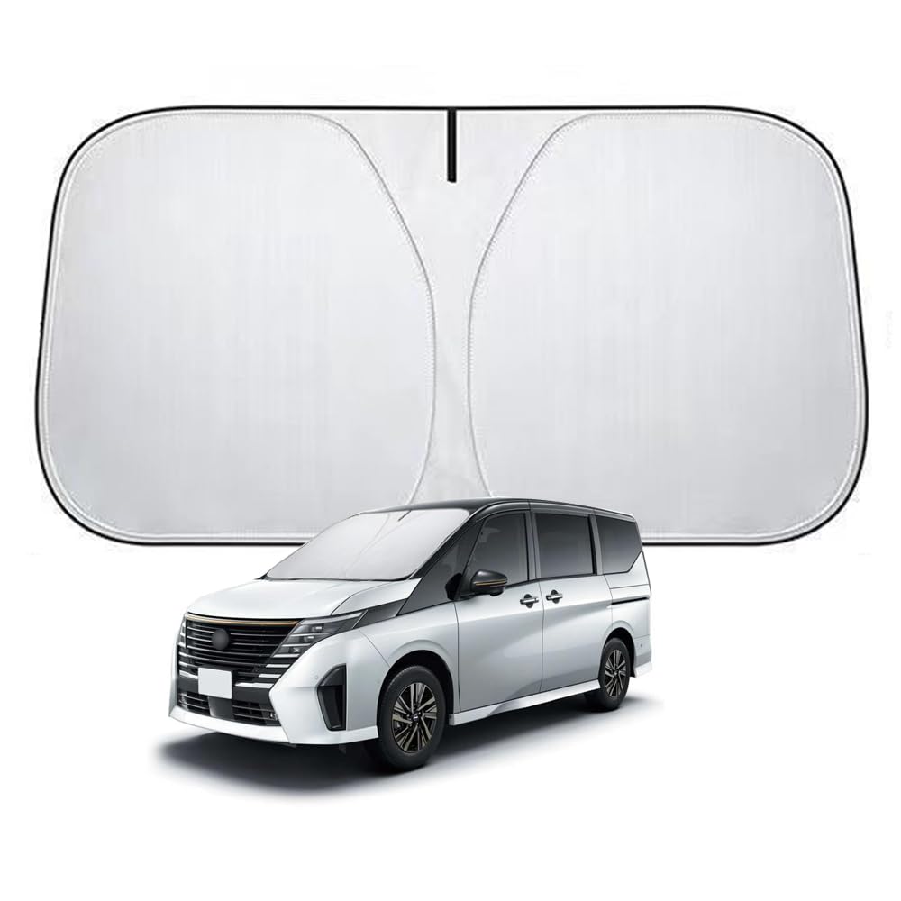 Nissan Serena C28 Series Windshield Sunshade 2022 Present Sunshade Curtain with High Heat and UV Light and Thermal Foldable and includes a storage