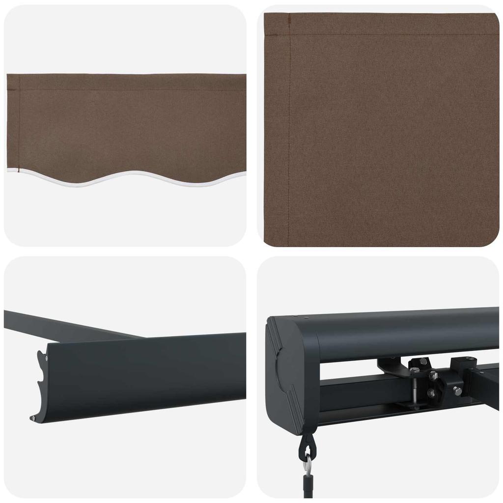 Retractable Awning Taupe 300 X 250 Cm Linen and Aluminum