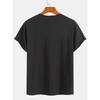 Men's 100% Cotton T-Shirt, Casual Round Neck Short Sleeve Breathable and Moisture Wicking for Outdoor Leisure