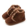 Autumn/Winter Baby Walker Shoes - Warm Velvet, Non-slip Rubber Sole, Cozy Cotton