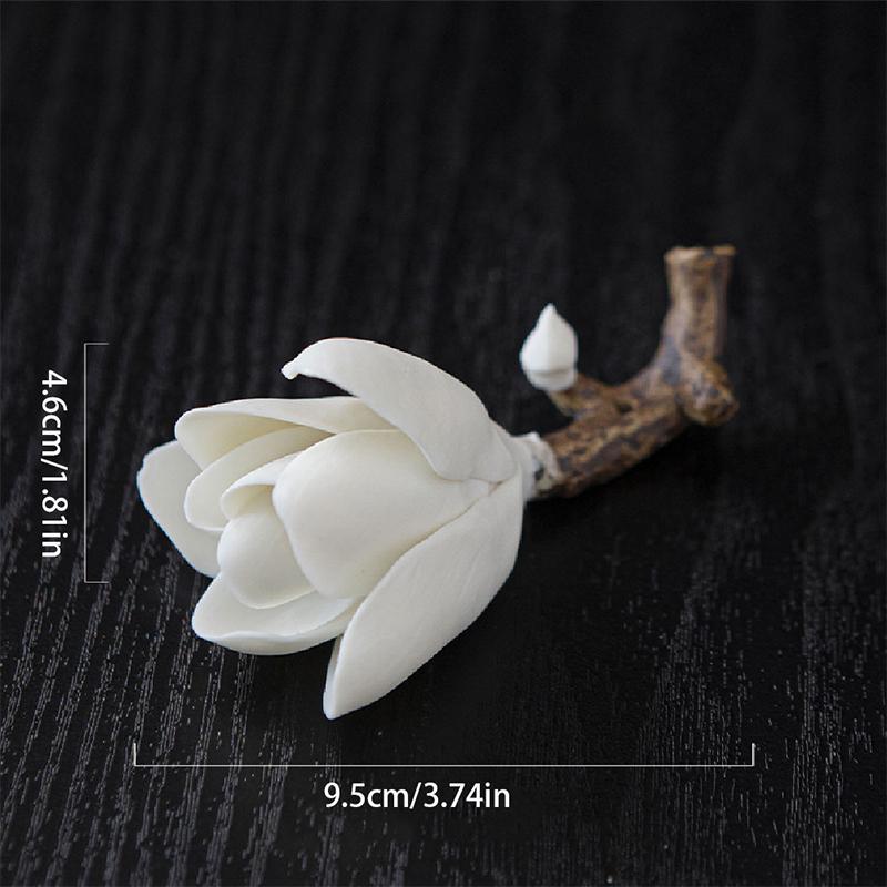 Ceramic Handmade Magnolia Flower Incense Stand Creative Indoor Zen Incense Holder Incense And Tea Ceremony Decoration Gift