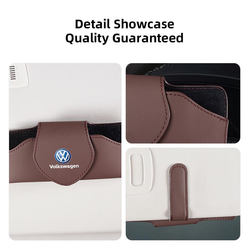 Hijk1 Volkswagen Car Sunshade Eyewear Case Sunglasses Bag For VW GTI Golf Phaeton Tiguan Passat Polo Car Interior Accessories Keychain