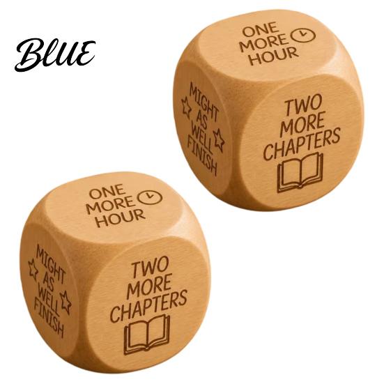 Polished Wooden Cube 1/2Pcs Reading Decision Dice 6-Sided Decision-Making Dice for Making Bookworms Theme Decider Gift Lovers