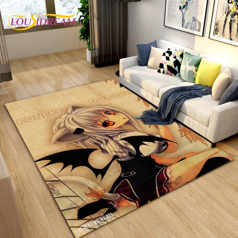 3D High School D×D Sexy Anime  Area Rug,Carpet Rug for Living Room Bedroom Sofa Doormat Decoration,kids Play Non-slip Floor Mat