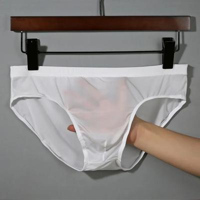 Men Ice Silk Panties Seamless Underwear Ultra-thin Breathable Boxer Shorts Male Underpants