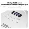 128W UV Gel Lamp for Nail 38 LEDs with 4 Timer Settings Smart Nail Dryer Quick-drying Nail Art Tools for Home Manicure Salon
