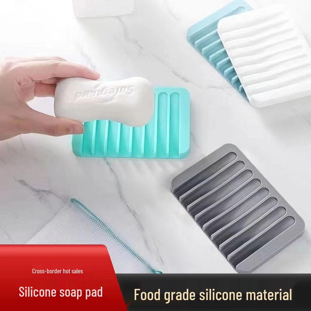 Rutschfester Seifenhalter und Abtropfmatte aus Silikon für Badezimmerarmatur