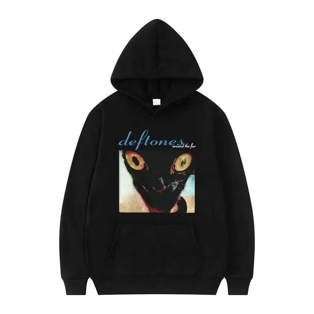 Nuove Felpe con Cappuccio Deftones Moda Stampa Diffusa Uomo Donna Taglie Forti Felpa Punk Retrò Streetwear Personalizzato Unisex
