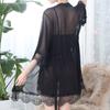 Wireless Rimless Pajamas Lace Nightdress Silk Underwear Suspender Nightgown Set
