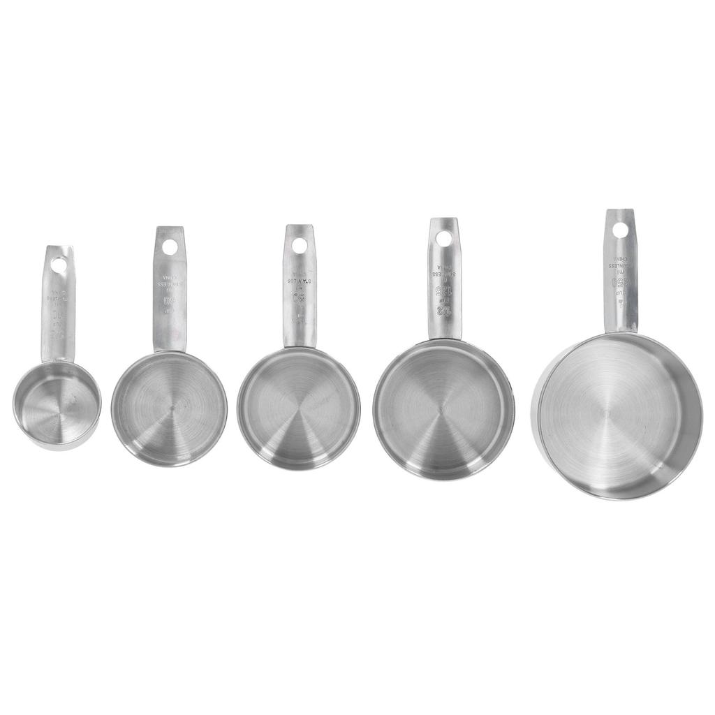 5pcs Stackable Stainless Steel Measuring Cups Set with Scale Kitchen Cooking Baking Tool