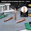 5PCS 900M Soldering Iron Head Set Copper Electric Soldering Iron Tip Inside Hot Bare for DIY Craft And Electronic Repair