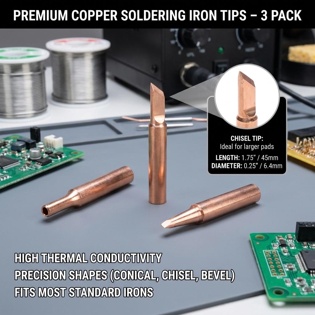 5PCS 900M Soldering Iron Head Set Copper Electric Soldering Iron Tip Inside Hot Bare for DIY Craft And Electronic Repair