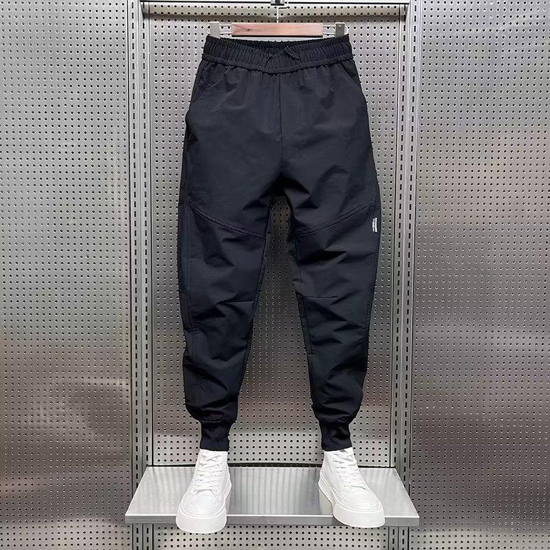 Men s Slim Fit Street Style Workwear Joggers: Spring/Autumn Loose Harem Pants 3XL чёрный