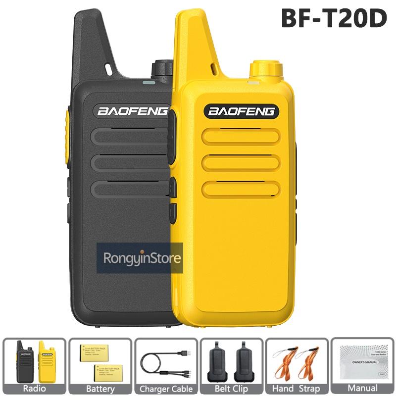 Baofeng Mini Vysílačka BF-T20D 5W Type-C Obousměrné Rádio Vylepšení BF-T20 Redukce Šumu KD-C1 Pro Kempování Turistiku Dětská Hračka USB Plug