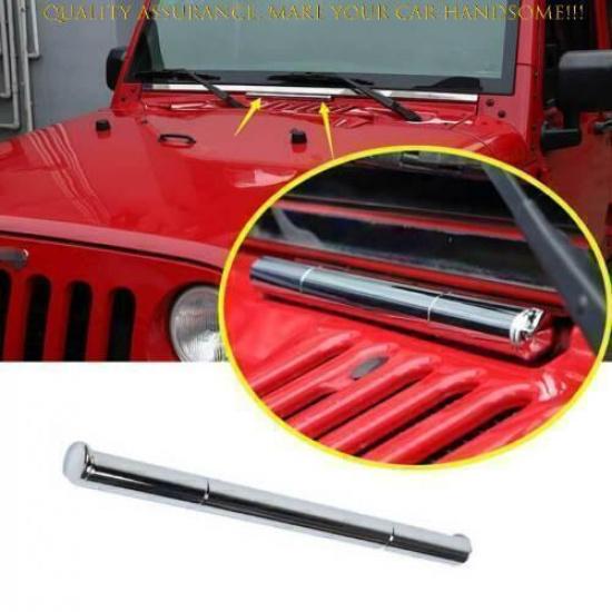 For Jeep Wrangler JK 2007-2017 Bright Chrome Front Windshield Hinge Cover Trim
