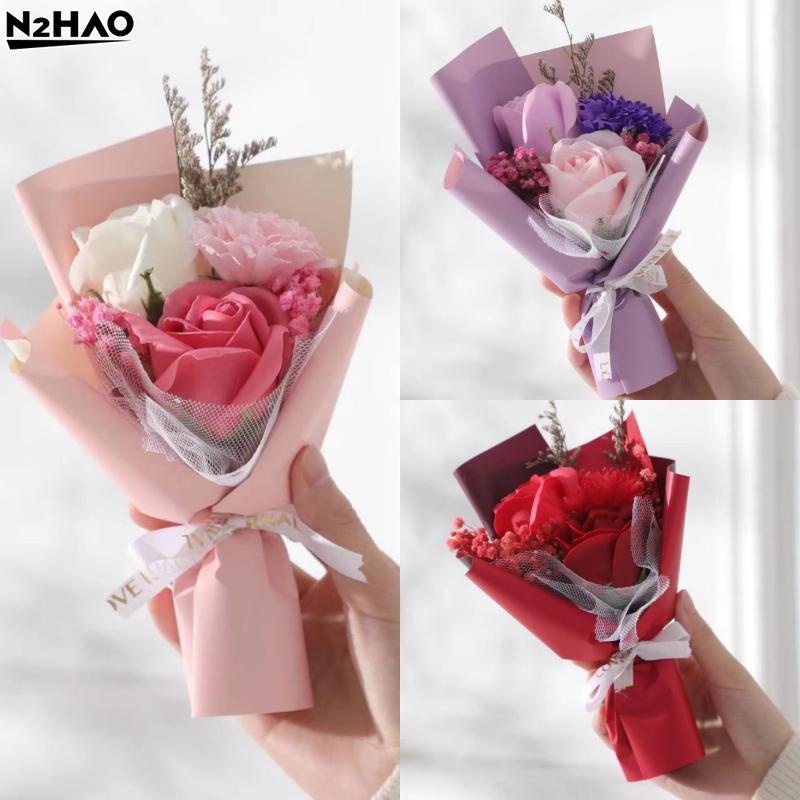 Artificial Mini Soap Flower Bouquet Fake Plants Simulation Rose Flower Valentine's Day, Mother's Day Party Gifts Decoration